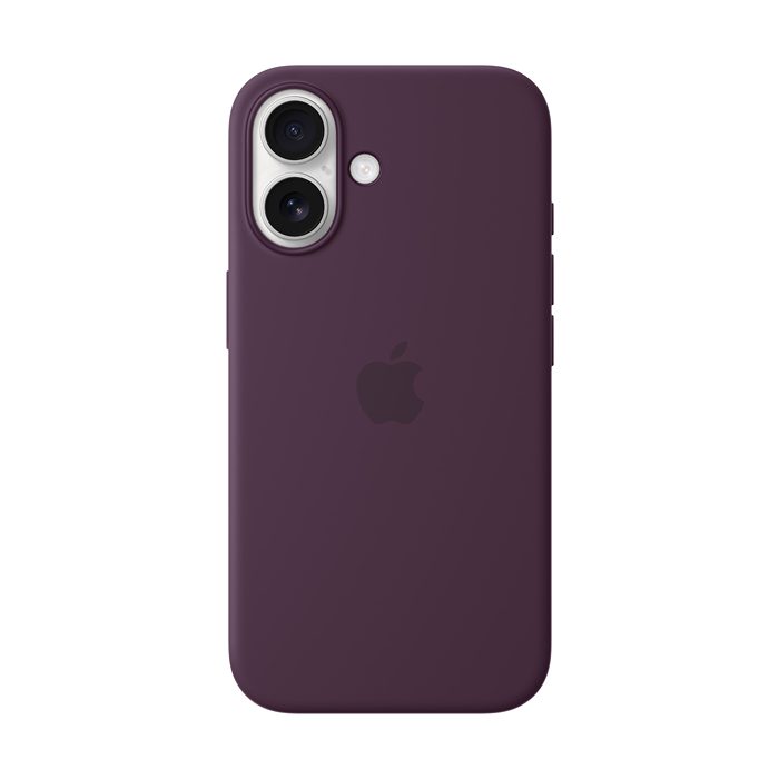 iPhone 16 Silicone Case with MagSafe – Plum