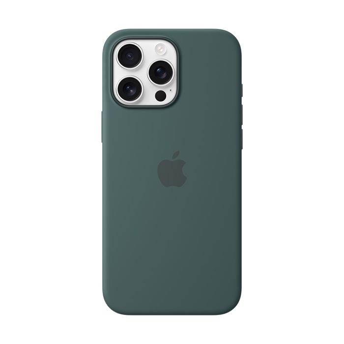 iPhone 16 Pro Max Silicone Case with MagSafe – Lake Green