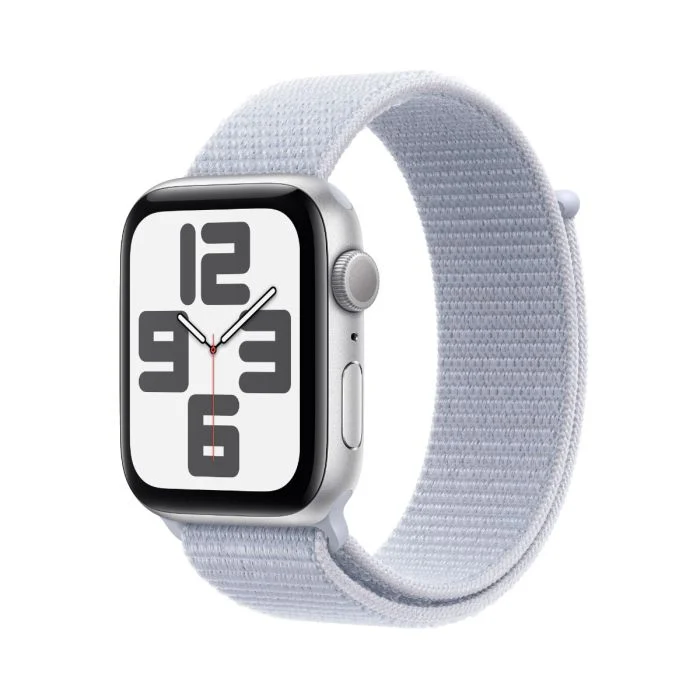 Apple Watch SE Silver Aluminium Case with Blue Cloud Sport Loop